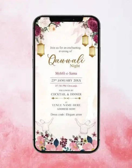 Custom Qawwali Night Invitation