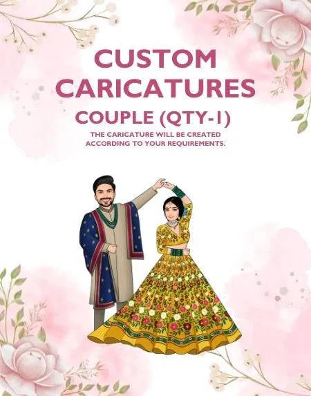 Custom Caricature Couple (Qty-1) - VideoGiri