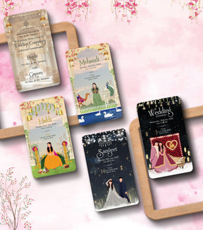 Custom Caricature Wedding Video Invite