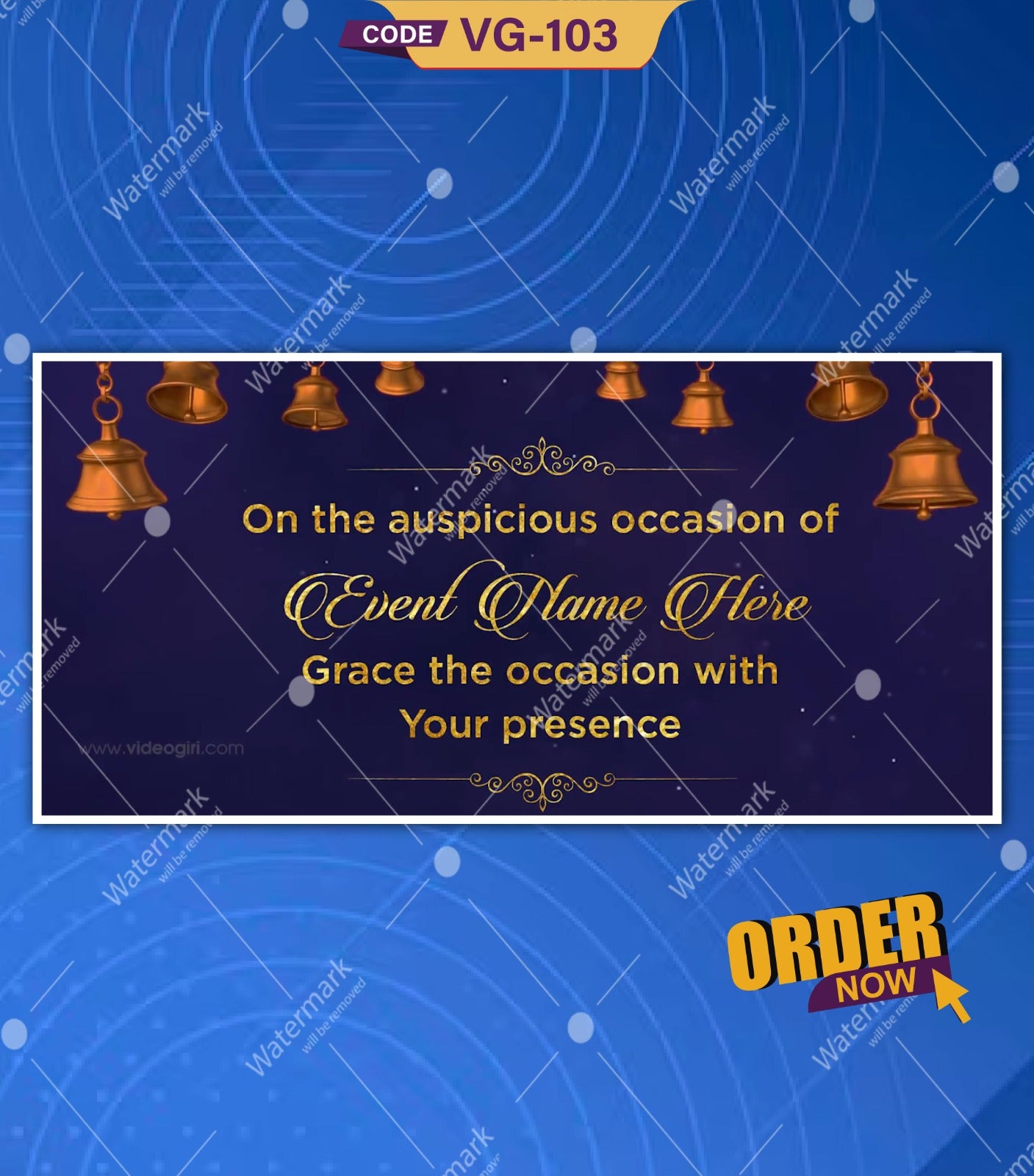 Custom Mata ka Jagran invitation video for WhatsApp 