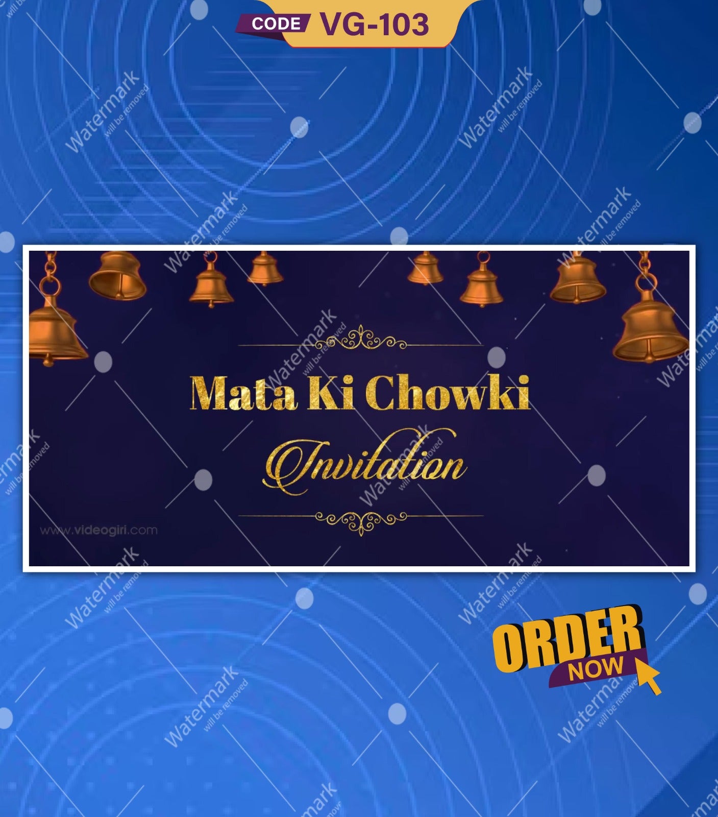 Custom Mata ka Jagran invitation video for WhatsApp 