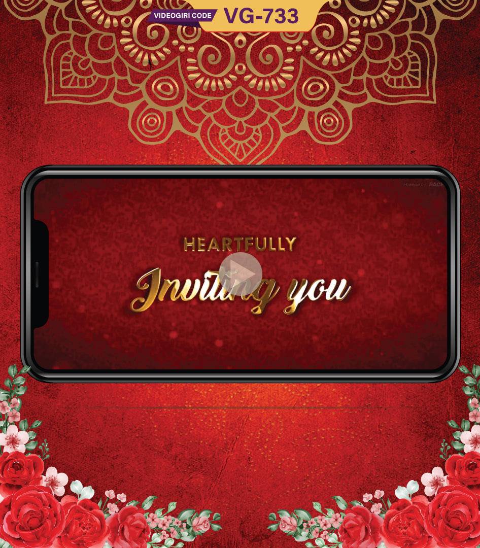 Custom Wedding Invitation Video For Whatsapp | VG-733 Updated - VideoGiri