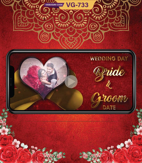 Custom Wedding Invitation Video For Whatsapp | VG-733 Updated - VideoGiri
