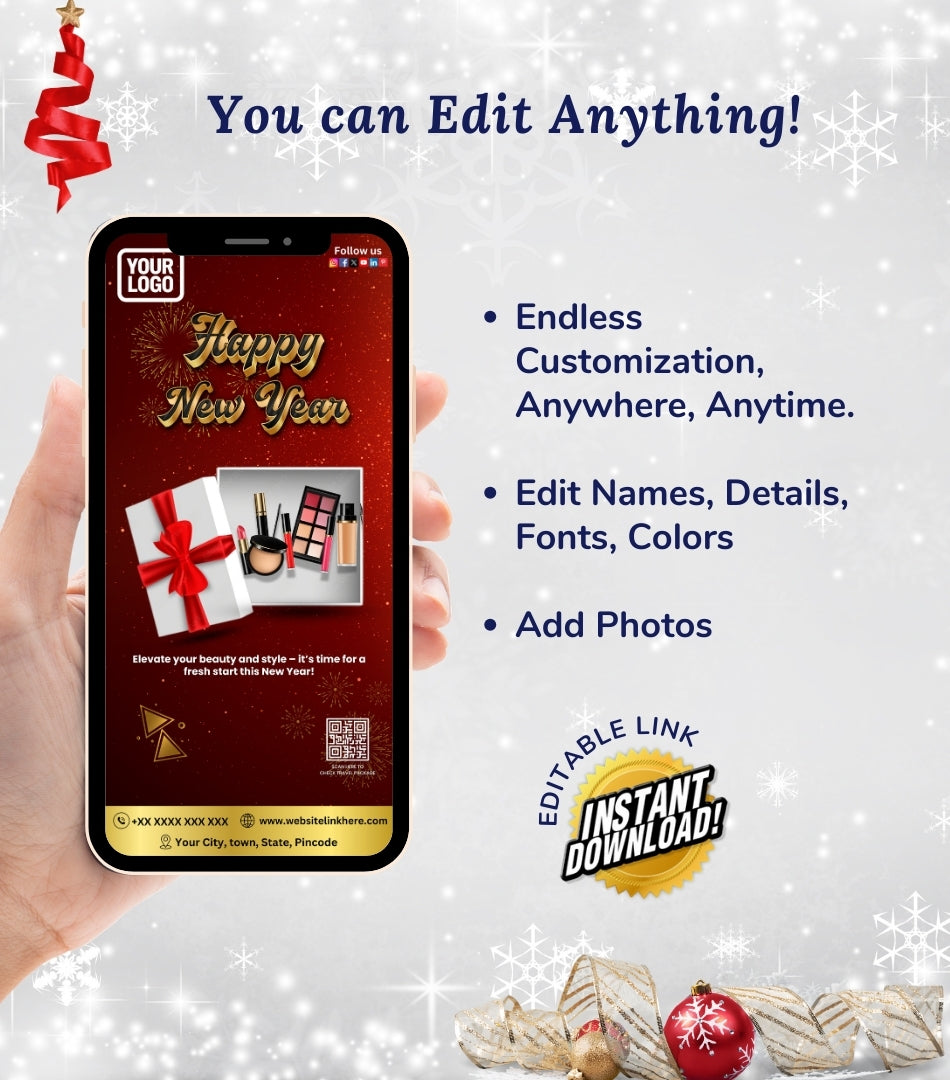 DIY Happy New Year Wishes for Beauty Salon 