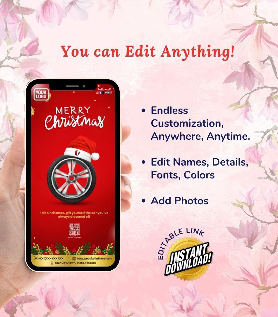 DIY Merry Christmas Wishes for Auto Dealership - Dream Car Greeting Card