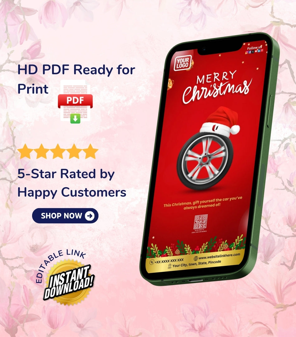 DIY Merry Christmas Wishes for Auto Dealership - Dream Car Greeting Card