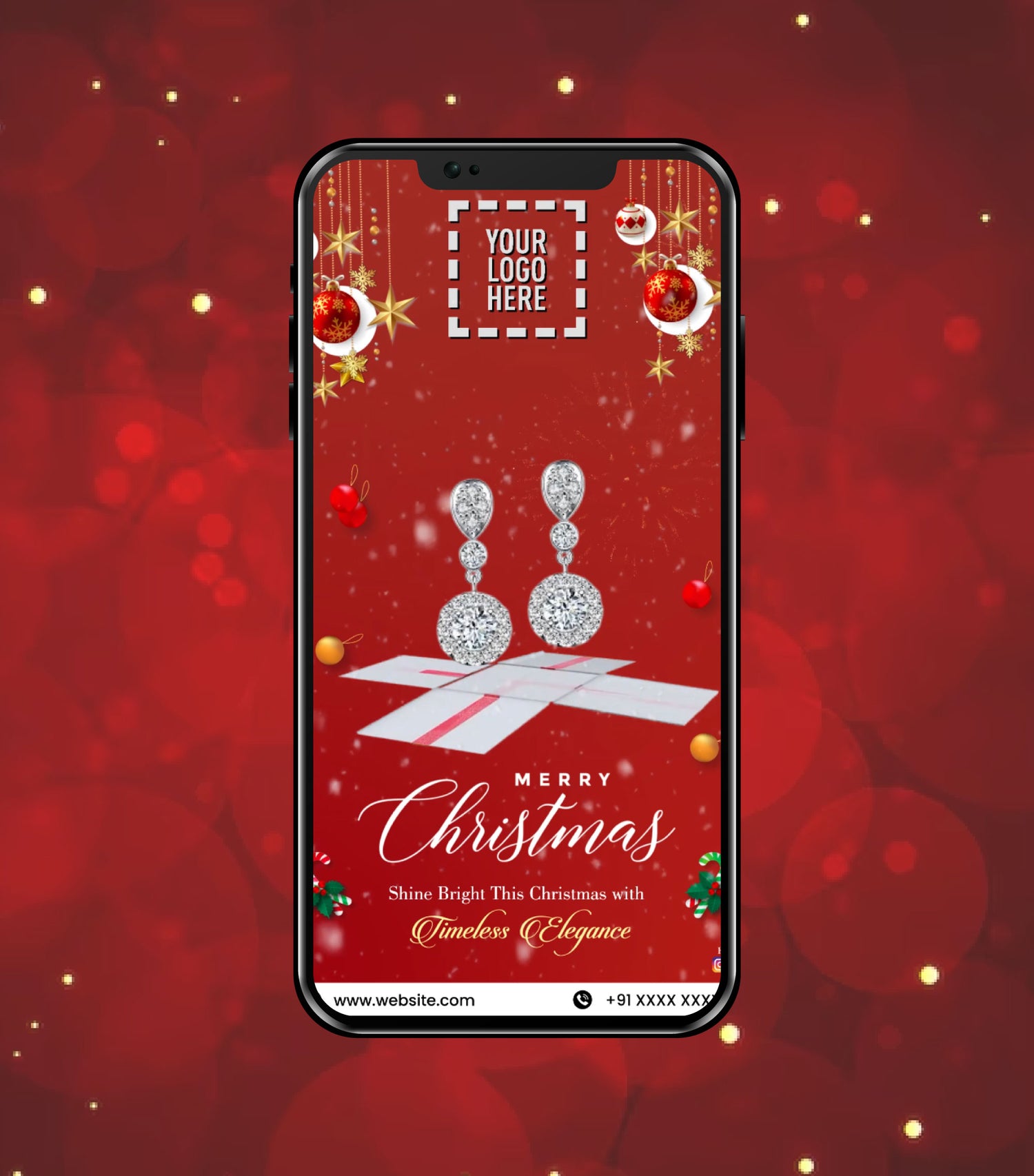 DIY Motion Graphic Merry Christmas Wishes for Jewellery Brand | FW-1005