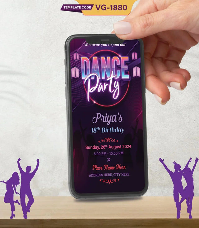 Dance Party Invitation Card