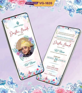 Dastar Bandi Invitation PDF Card 