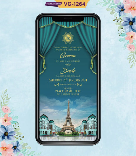 Destination Wedding Invitation Card | VG-1264