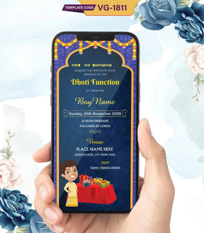 Dhoti Function Digital Invitation