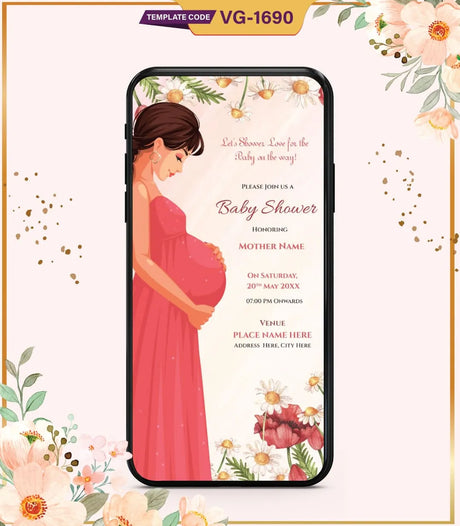 Digital Baby Shower Invitation Card | VG-1690