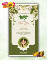 Digital Mehndi Ceremony Invitation Card