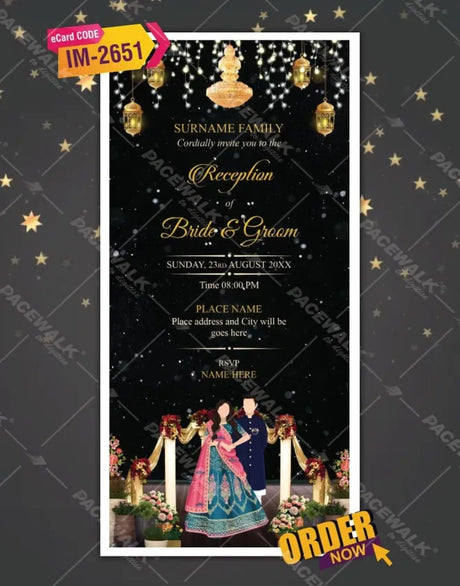 Digital Reception Invitation Card