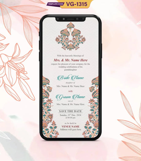 Digital Wedding Invitation Card | VG-1315