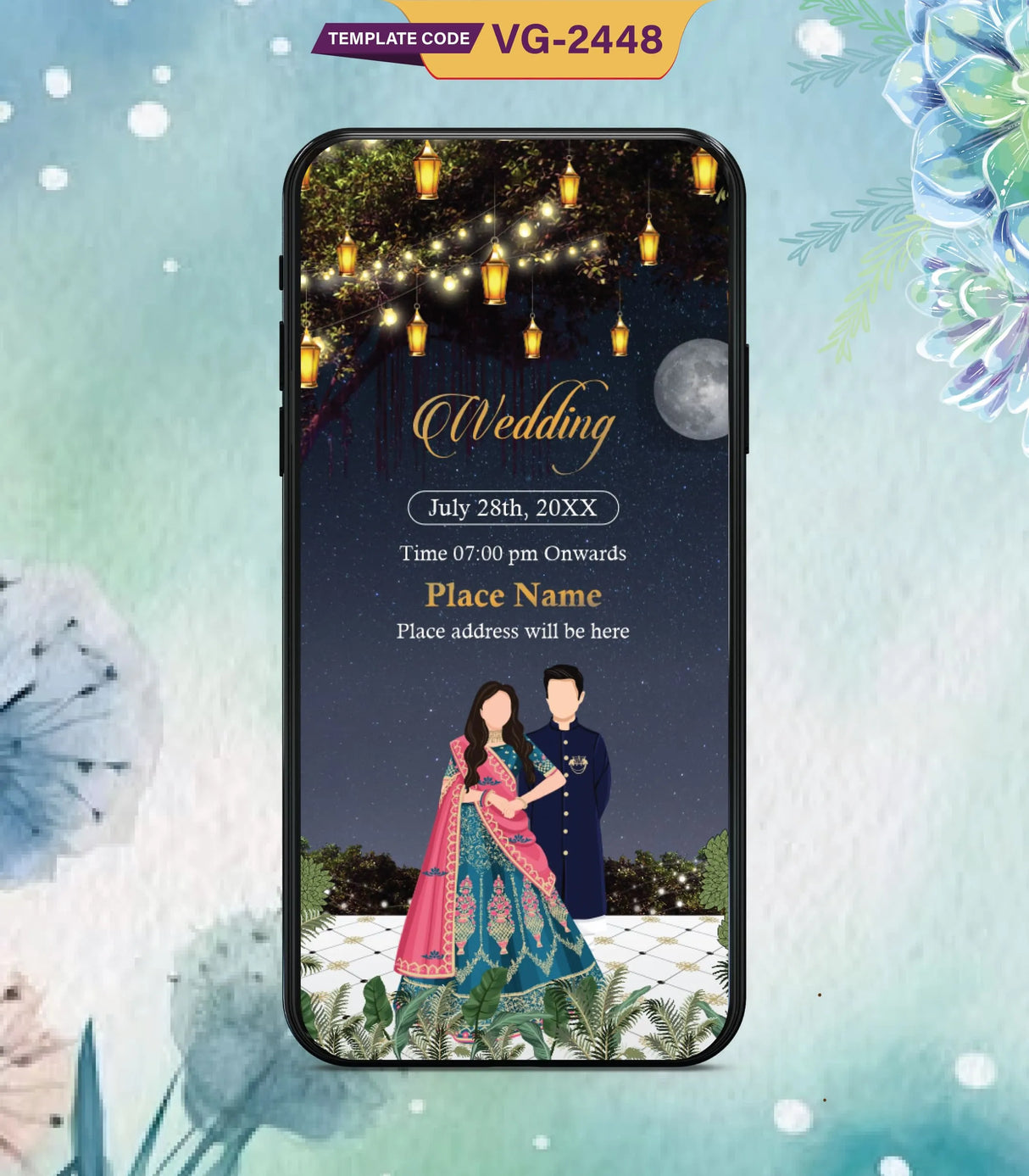 Digital Wedding Invitation PDF Card | IM-2448