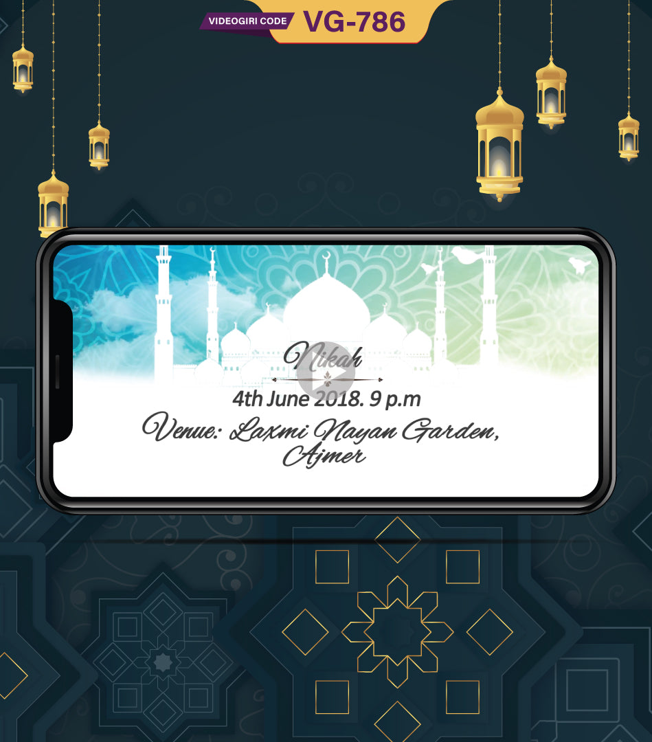 Digital Islamic Wedding Invitation video