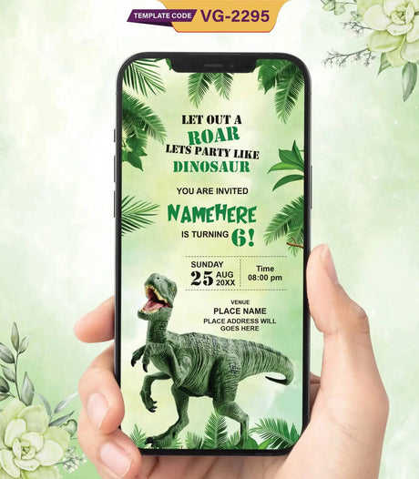 Dinosaur Birthday Party Invitations