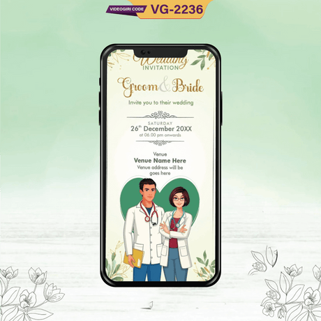 Doctor Wedding Invitation | VG-2236 - VideoGiri