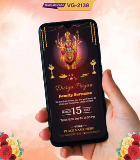 Durga Puja Invitation 