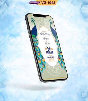 Elegant Peacock Wedding Invitation