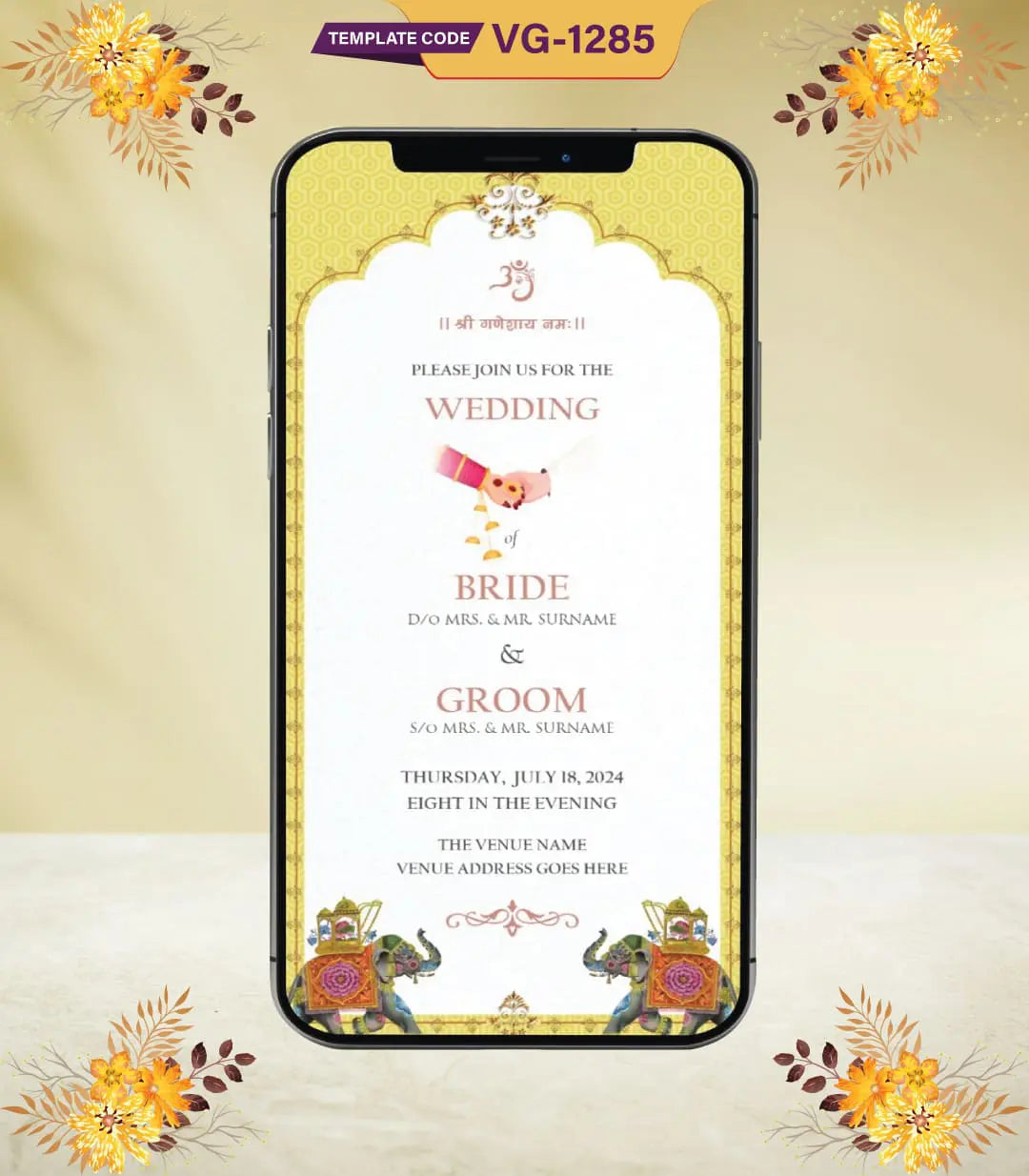 Elegant Wedding Invitation 