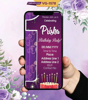 Elegant Birthday Party Invitation 