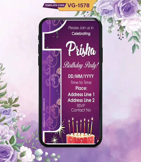 Elegant Birthday Party Invitation