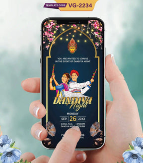Elegant Dandiya Night Invitation