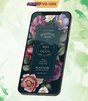 Elegant Floral Save The Date Wedding Card