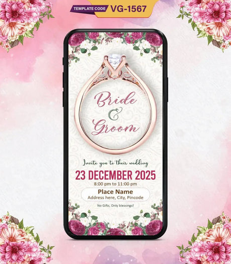 Elegant Wedding Invitation Digital Card