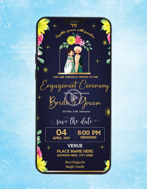 Punjabi Engagement Ceremony Invitation Video