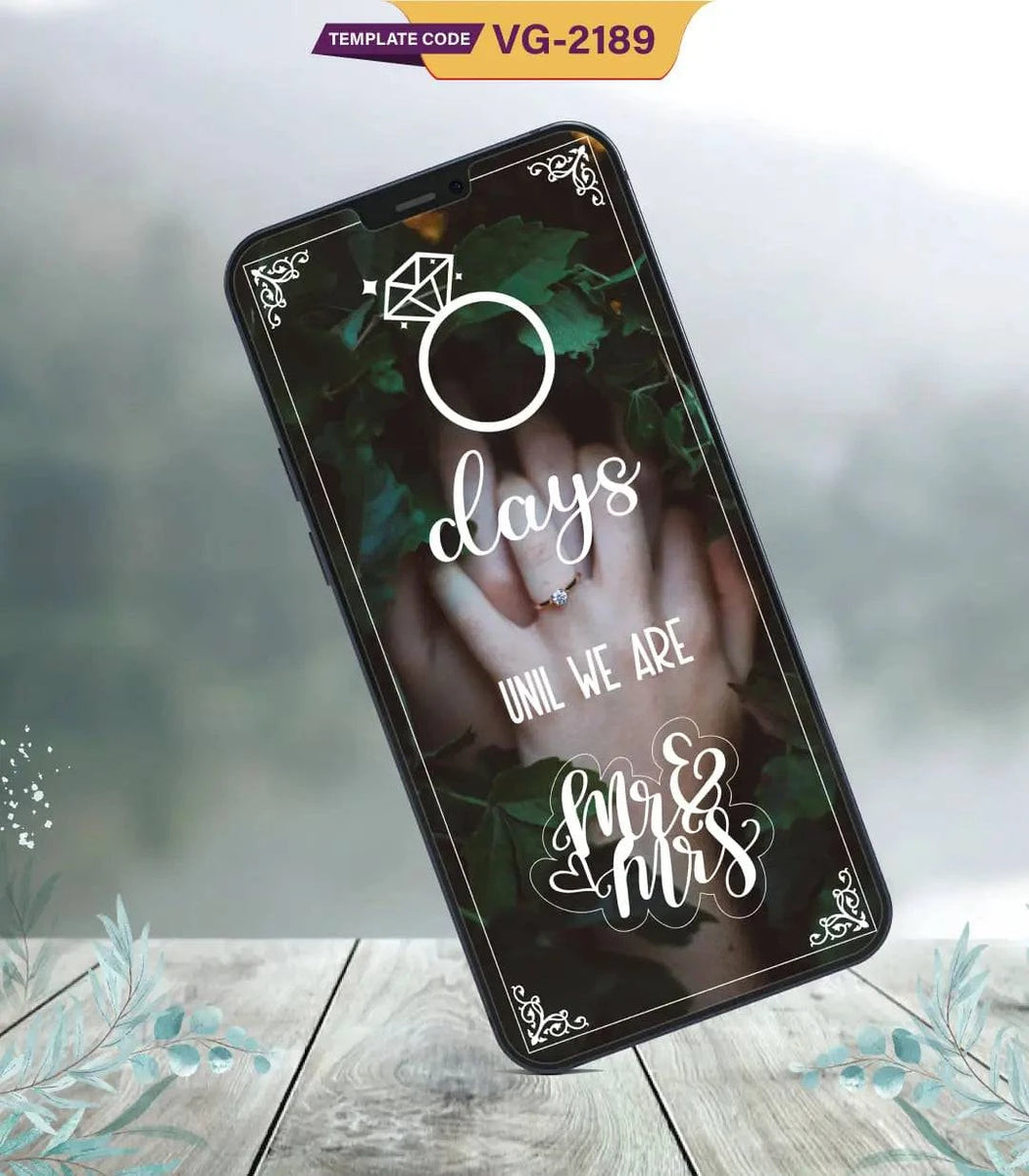 Engagement Countdown Digital Card | Wedding Countdown Template | VG-21 ...