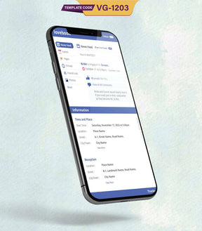 Facebook Theme Wedding Invitation