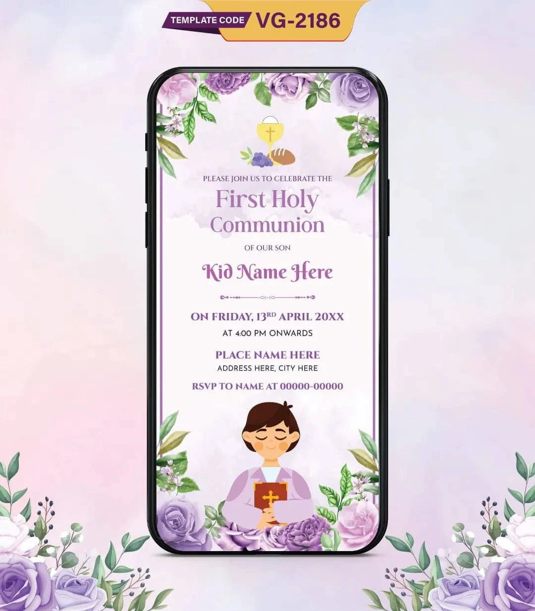 First Holy Communion Card 