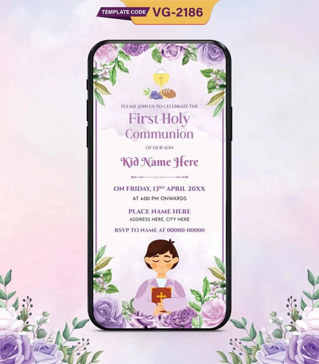 First Holy Communion Card 