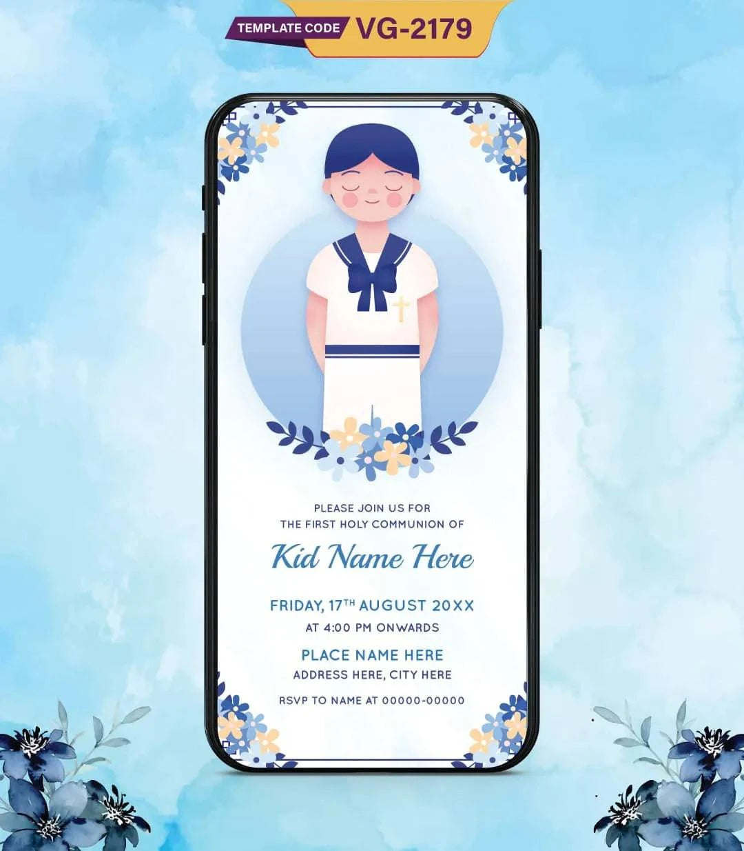 First Holy Communion Invitation Templates 