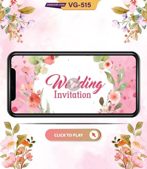 Floral Theme Wedding Invitation Video 