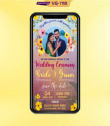 Floral Wedding Invitation Card 