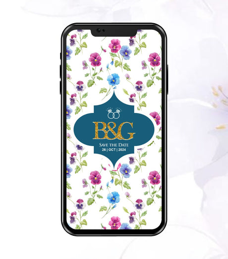 Floral Engagement Invitation