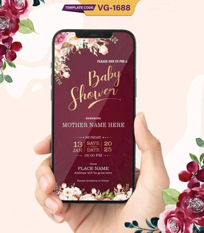 Floral Baby Shower Invitation