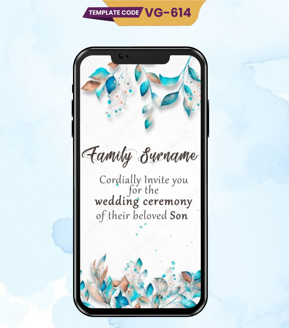 Floral Wedding Invitation Video Template