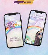 Flying Unicorn 1st Birthday Video Invite 