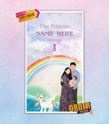 Flying Unicorn 1st Birthday Video Invite 