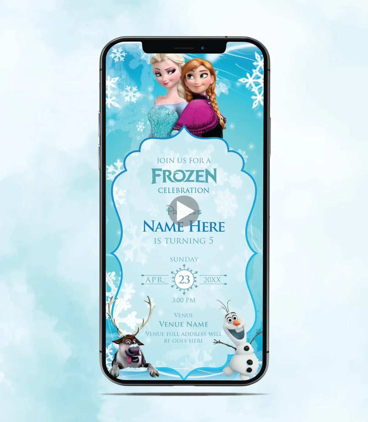 Frozen Birthday Invitation Video