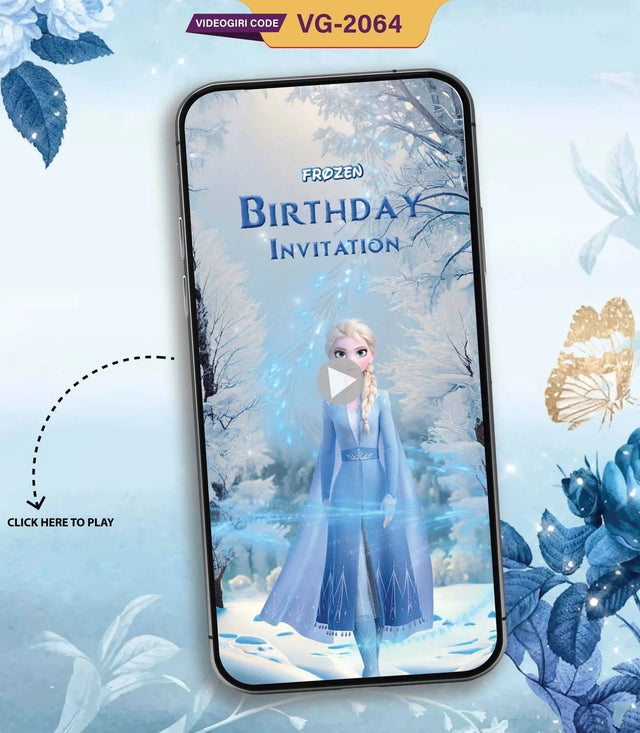 Frozen Theme Birthday Invitation Video