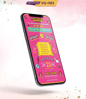 Funky Wedding Invite Card