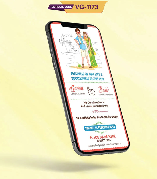 Funny South Indian Wedding Invitation Card