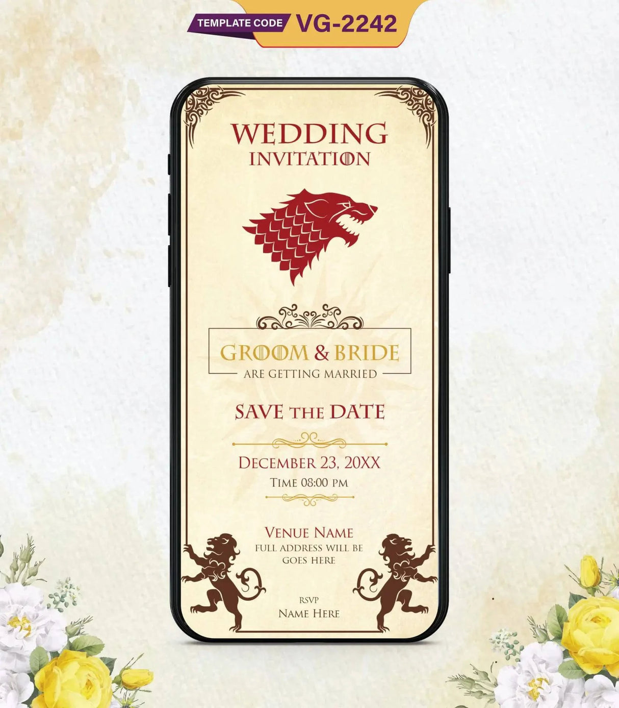 Game of Thrones Wedding Invitations