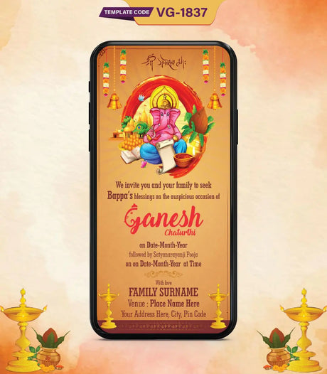 Ganesh Chaturthi Invitation | VG-1837